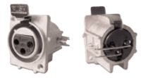 ITT Cannon Male and Female PCB Metal Flange Mount Receptacle, XLM